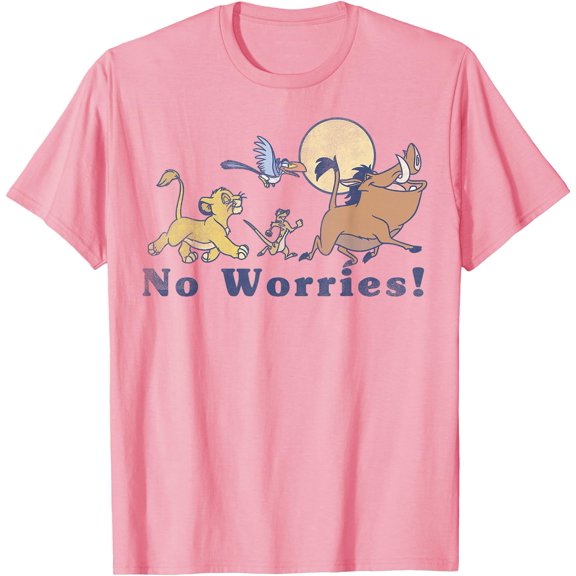 Lion King No Worries Vintage Group Shot DTG Print Unisex T-Shirt
