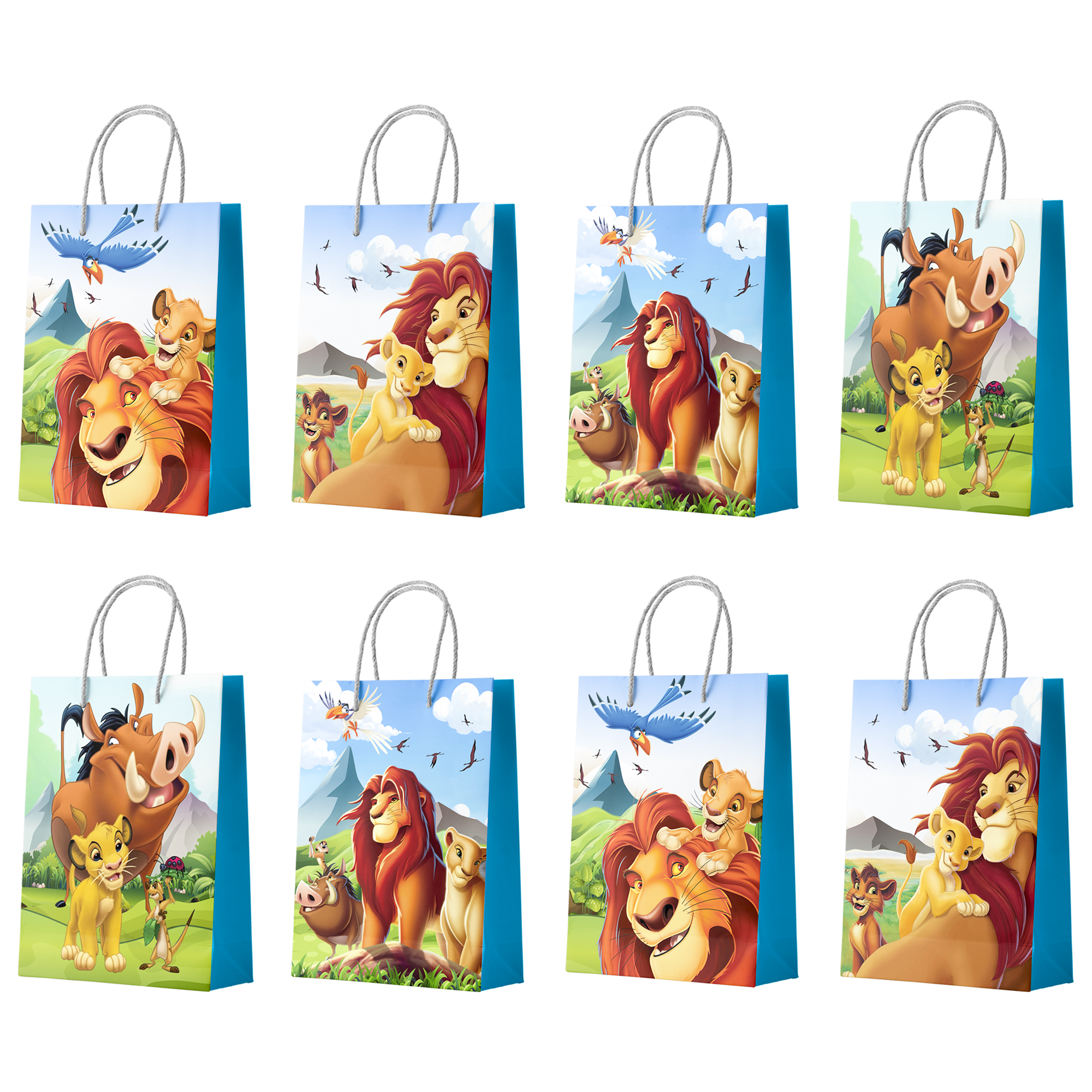 Lion King Party Favor Bags - 16 Pcs Lion King Themed Gift Bags for Birthday Party Supplies, Kids Celebration Goodie Bags, Lion King Party Decorations for Boys/Girls Kids