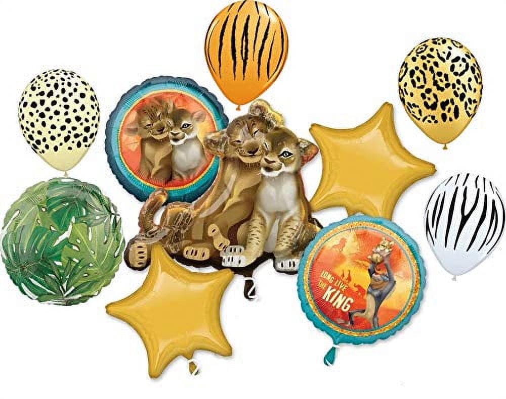 MAYFLOWER PRODUCTS Lion King Party Supplies Simba's Pride Birthday Balloon Bouquet Decorations 10 piece kit