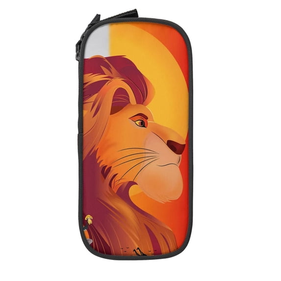 The Lion King Pencil Case, Large Capacity Pencil Pouch, Aesthetic Zipper Pencil Box for Office Supplies