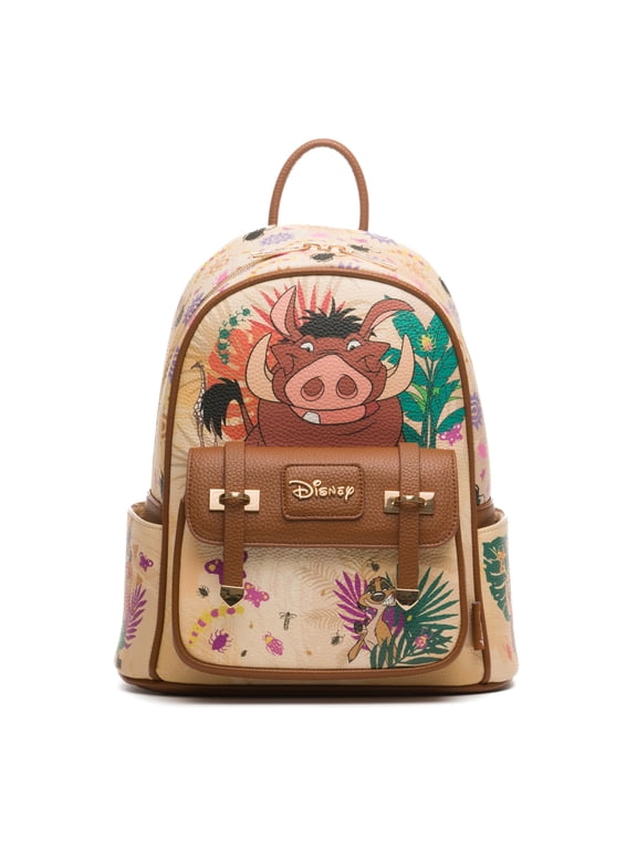 Lion King - Pumbaa and Timon WondaPop 11" Vegan Leather Fashion Mini Backpack
