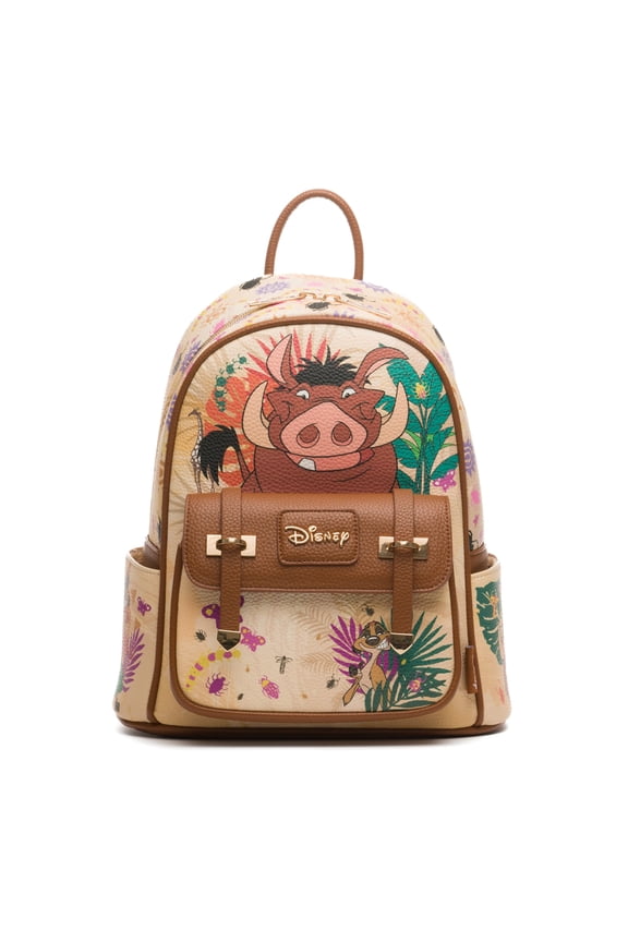 Lion King - Pumbaa and Timon WondaPop 11" Vegan Leather Fashion Mini Backpack