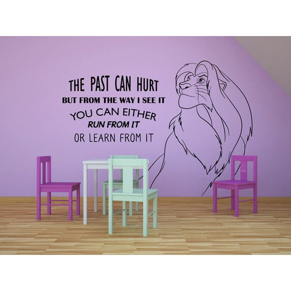 The Lion King Quotes Wall Decals For Kids Rooms Simba Mufasa Decor Girls Boys Children Animated Creative Vinyl Decal Removable Stickers for Bedroom Artwork Child Favorite Decoration Size (12x17 inch)