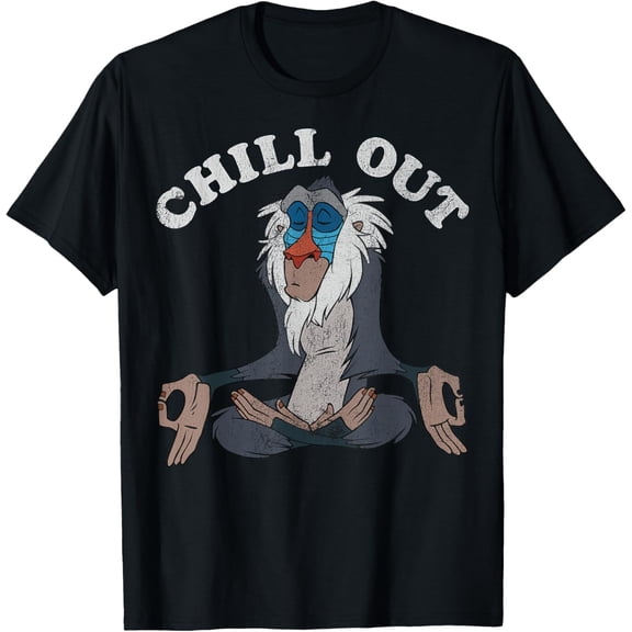 Lion King Rafiki Chill Out Meditation Graphic t shirt