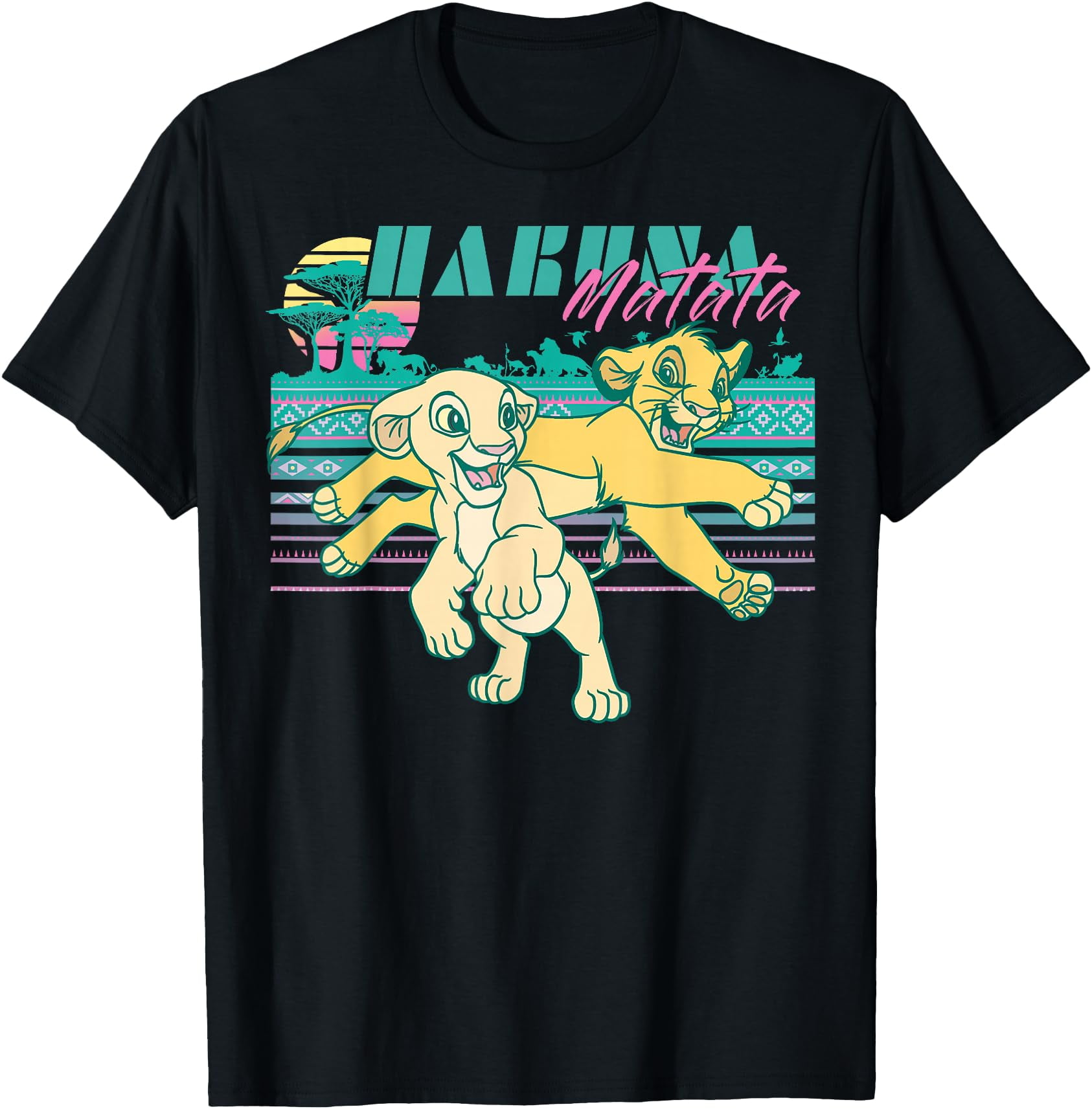 Lion King Retro Simba & Nala 90s Hakuna Matata DTG Print Unisex T-Shirt ...