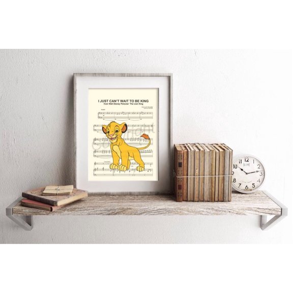 Lion King Simba I Just Cant Wait To Be King Sheet Music Art Print