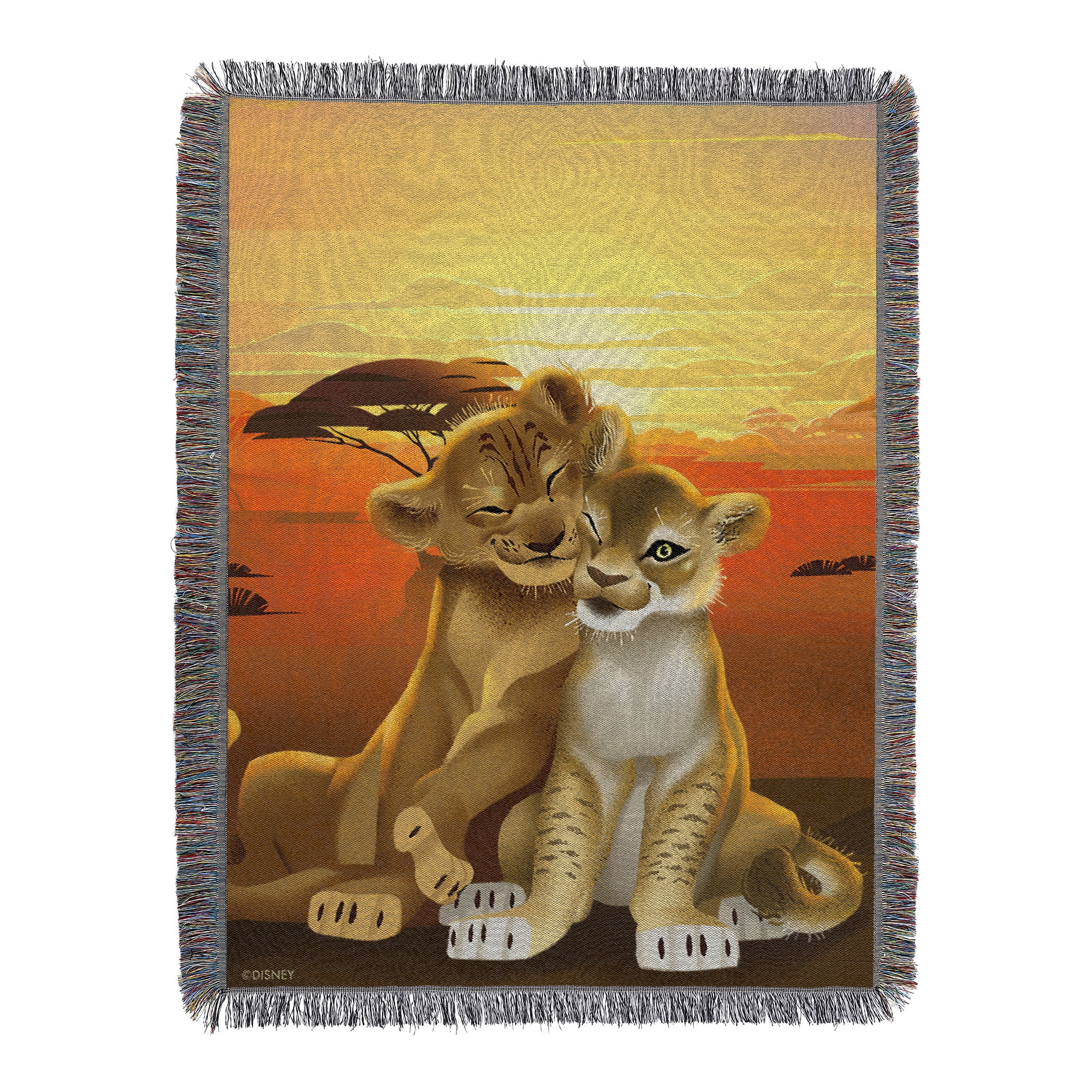 Vintage 90s Disney ‘s discount The Lion King Simba Woven Throw Blanket Tapestry (65”x45”)