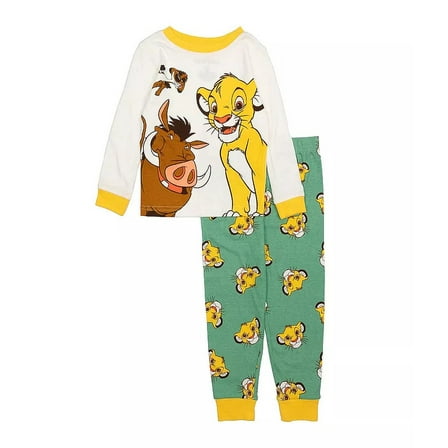 Lion King Simba, Timon and Pumba Toddler Boy's Character Cotton Pajama Set (Size 2T)
