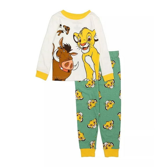 Lion King Simba, Timon and Pumba Toddler Boy's Character Cotton Pajama Set (Size 2T)