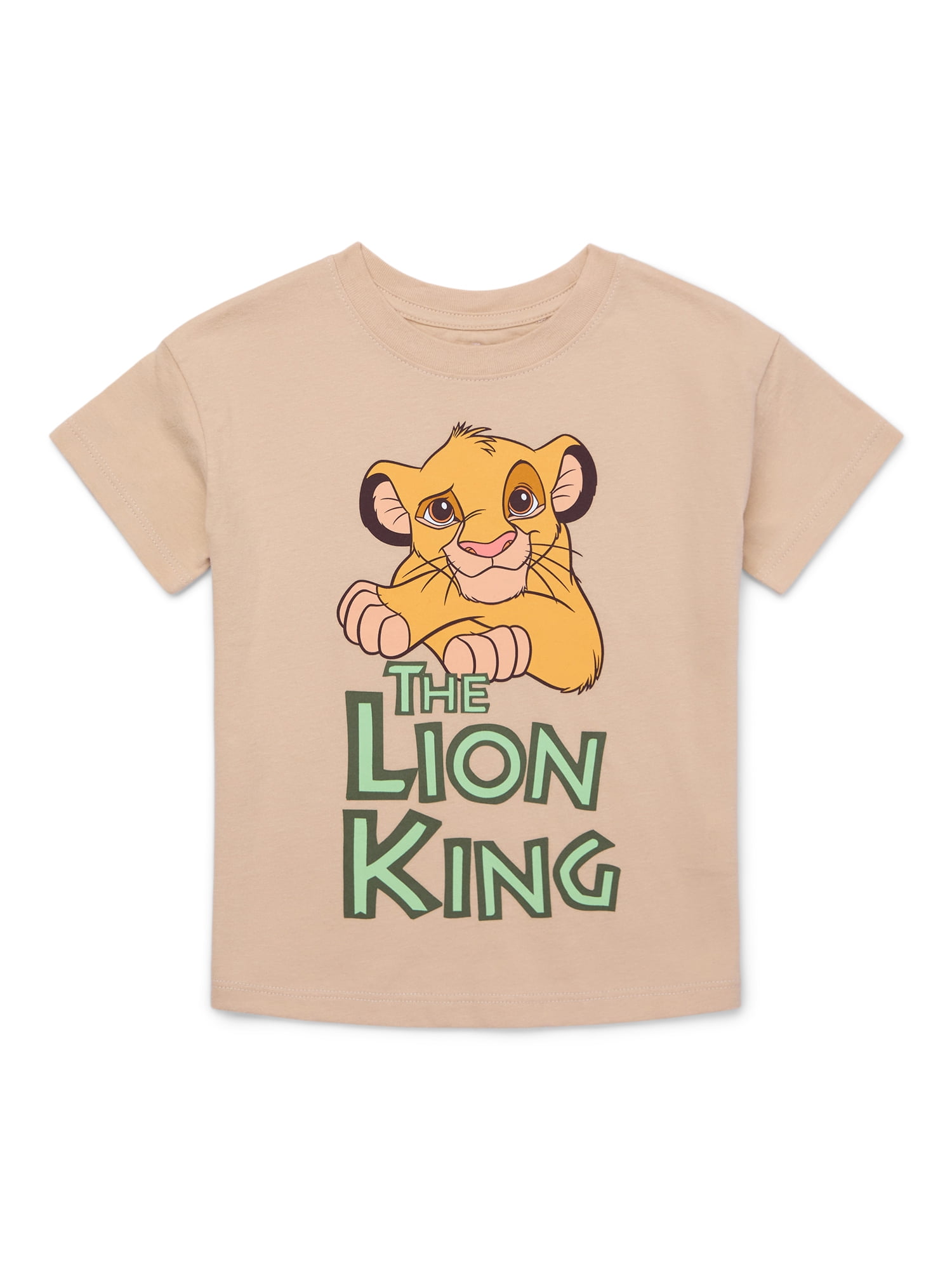 Lion King Simba Toddler Graphic Crewneck Tee with Short Sleeves, Sizes 12M-5T