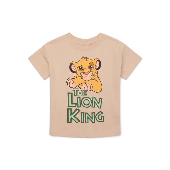 Lion King Simba Toddler Graphic Crewneck Tee with Short Sleeves, Sizes 12M-5T