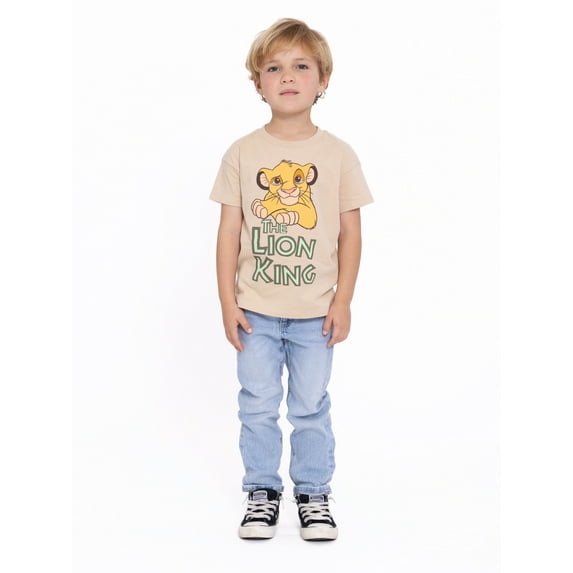 Lion King Simba Toddler Short Sleeve Crewneck Tee, Sizes 12M-5T