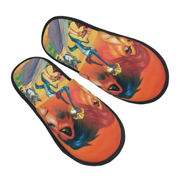Lion King Slippers for Women Men Cotton Home Slippers Soft Fleece For Indoor Outdoor