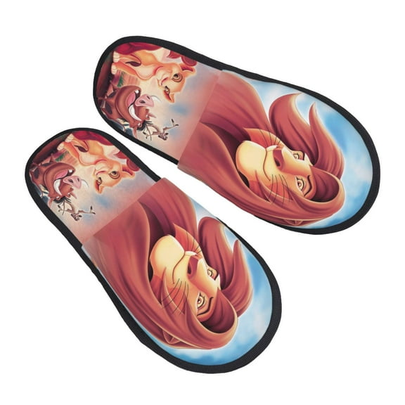 Lion King Slippers for Women Men Cotton Home Slippers Soft Fleece For Indoor Outdoor