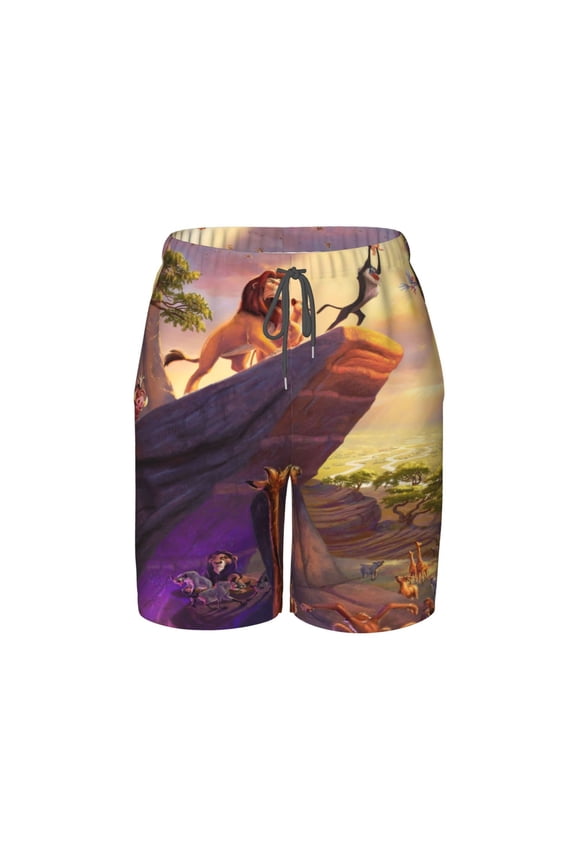 Lion King Swim Trunks For Boys Beach Short With Drawstring Swimsuit Pants
