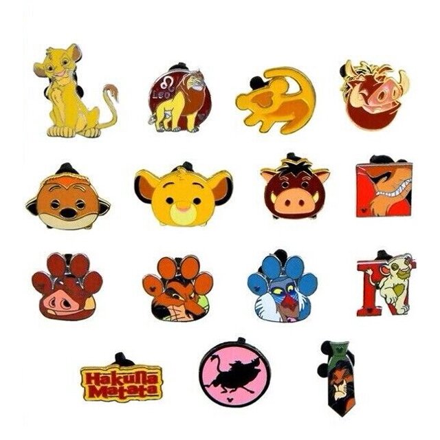 Lion King Themed 5 Disney Park Trading Pins Set Randomly Assorted