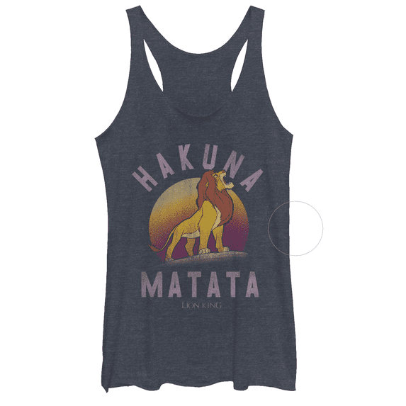 Lion King Women's Warrior - Heather - Racerback Womens Tank X-Large Navy