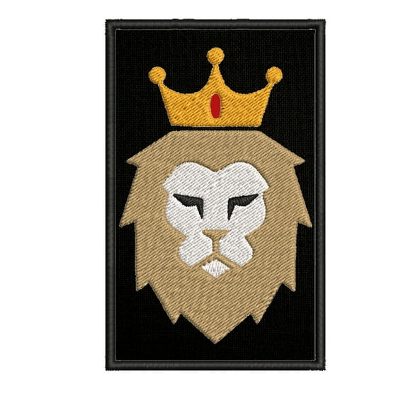 Lion King of The Jungle Cats Tiger Puma Jaguar Leopard Embroidered Patch Iron-On/Sew-On/Hook Cosplay Applique Vest Clothes Badge Emblem Logo