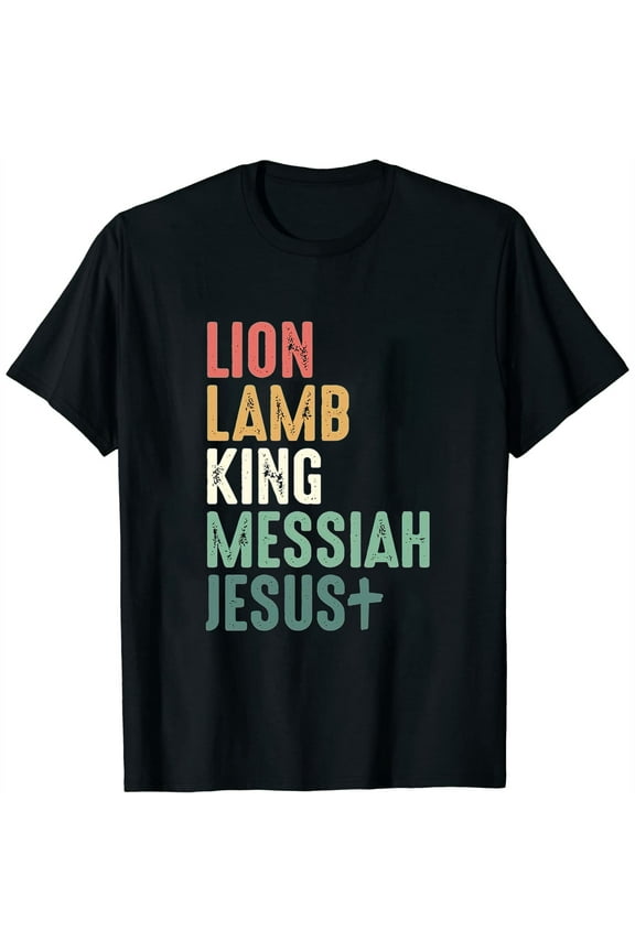Lion Lamb King Messiah Jesus Christian Quote Religious Gift Sweatshirt Black S