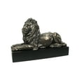 thumbnail image 1 of Lion Laying on Plinth Statue Sculpture, 1 of 3