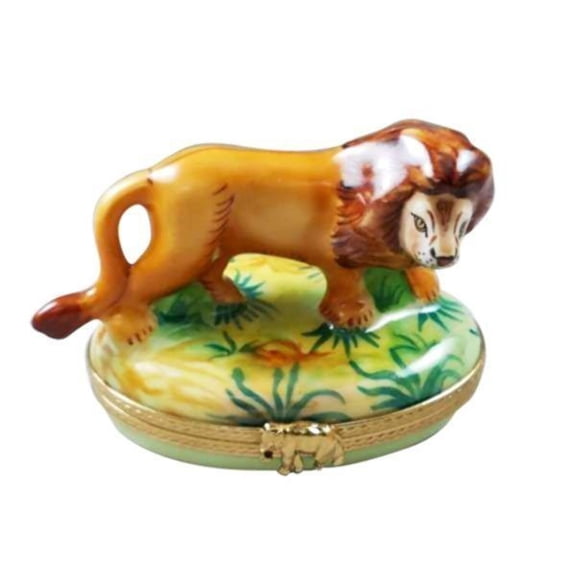 Lion Limoges Box for Collectors Limoges Box Porcelain Figurine