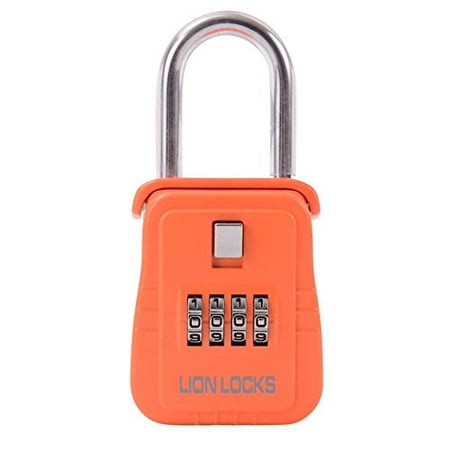 Lion Locks 1500 Key Storage Realtor Lock Box with Set-Your-Own Combination, (6 Pack, Orange)