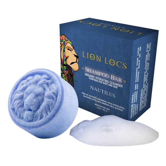 Lion Locs 3-in-1 Dreadlock Shampoo Bar & Conditioner for Locs, Dreads & Natural Hair