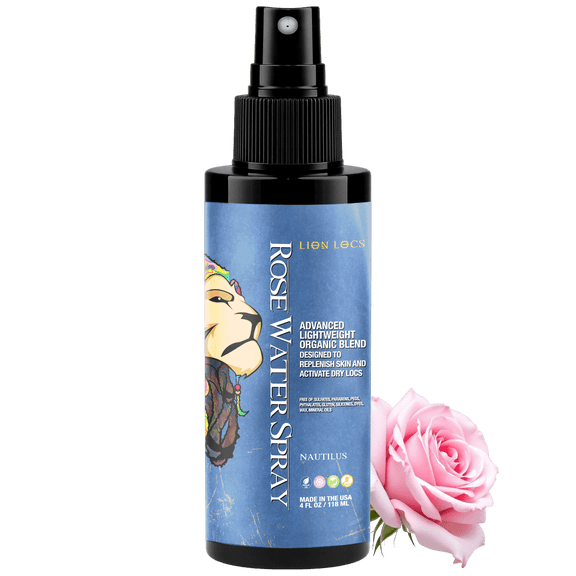 Lion Locs Rosewater Moisturizing Spray for Locs, Dreads, Hair & Skin | Vegan