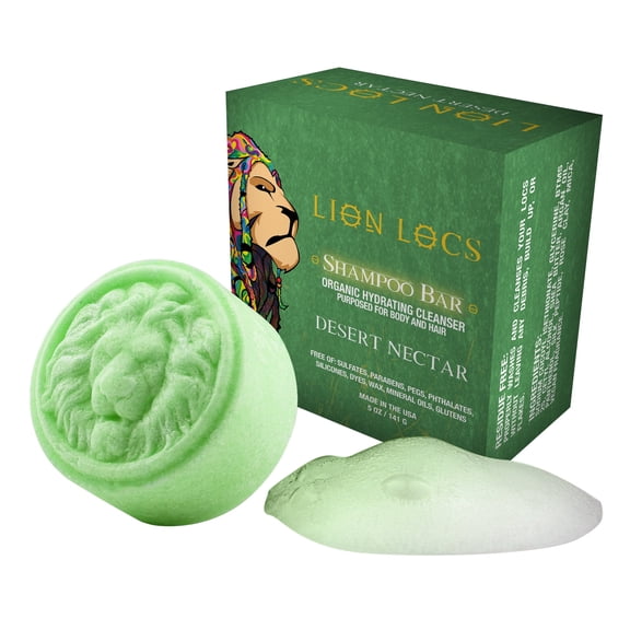 Lion Locs 3-in-1 Dreadlock Shampoo Bar & Conditioner for Locs, Dreads & Natural Hair