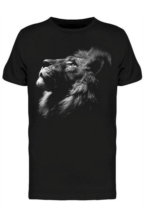Lion Looking Up T-Shirt Men -Image by Shutterstock, Male Medium