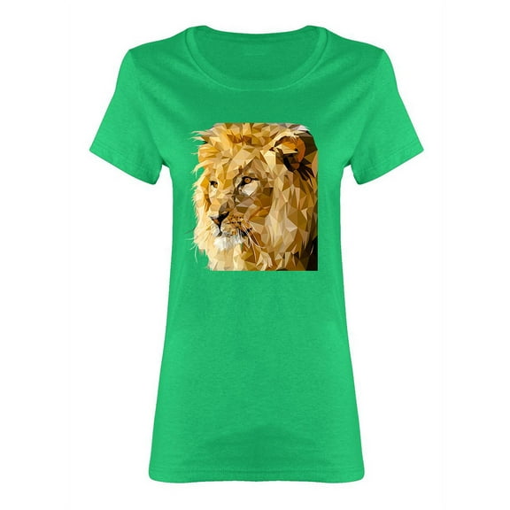Lion Low Poly Design Shaped T-Shirt Women -Image by Shutterstock, Female Small