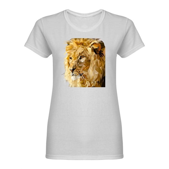 Lion Low Poly Design Shaped T-Shirt Women -Image by Shutterstock, Female x-Large