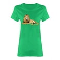 thumbnail image 1 of Lion Lying Down Design Shaped T-Shirt Women -Image by Shutterstock, Female Small, 1 of 2