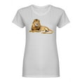 thumbnail image 1 of Lion Lying Down Design Shaped T-Shirt Women -Image by Shutterstock, Female XX-Large, 1 of 2