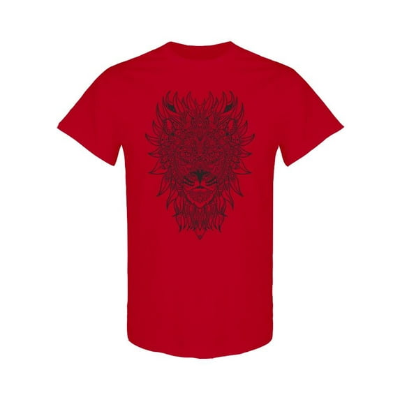 Lion Mandala Art Design T-Shirt Men -Image by Shutterstock, Male 3X-Large