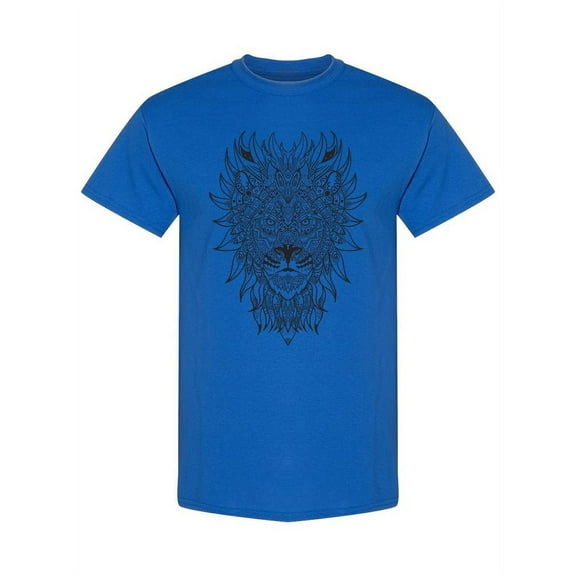 Lion Mandala Art Design T-Shirt Men -Image by Shutterstock, Male Large