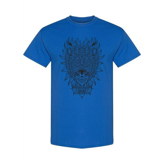 Lion Mandala Art Design T-Shirt Men -Image by Shutterstock, Male Small