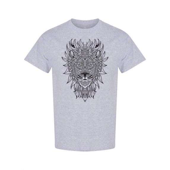 Lion Mandala Art Design T-Shirt Men -Image by Shutterstock, Male Small