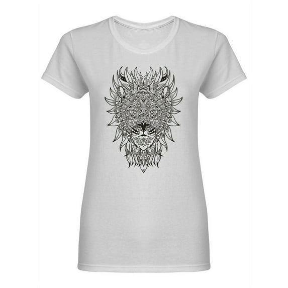 Lion Mandala Art Shaped Tee Women's -Image by Shutterstock