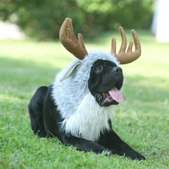 Moose Costume for Dogs, Funny Pet Apparel, Furry Dog Clothing Accessories (Size M, Moose)