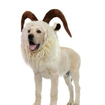 Lion Mane Wig for Dogs, Funny Pet Cat Costumes for Halloween Christmas, Furry Dog Clothing Accessories (Size L,Goat)