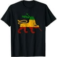 thumbnail image 1 of Lion Of Judah T-Shirt Rastafari Rasta Reggae Jamaica Gift, 1 of 3