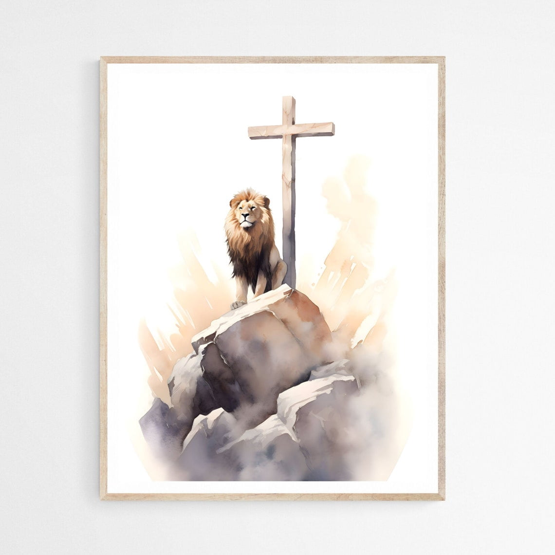 Lion Of Judah Wall Art Print, Powerful Christian Symbol And Biblical ...