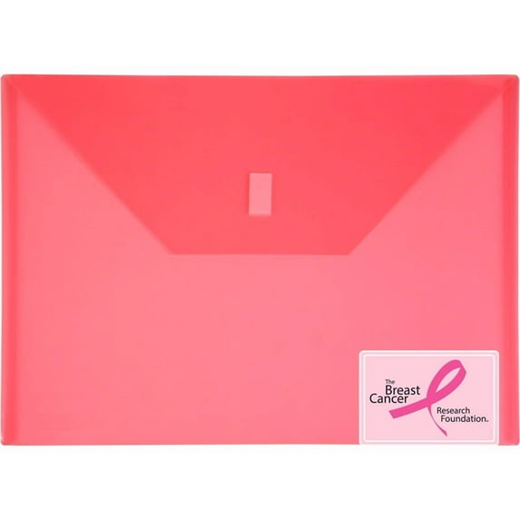 (Price/EACH)LION 22080 DESIGN-R-LINE Poly Envelope, 9-3/8" x 13"- 1 Each-Transparent Pink