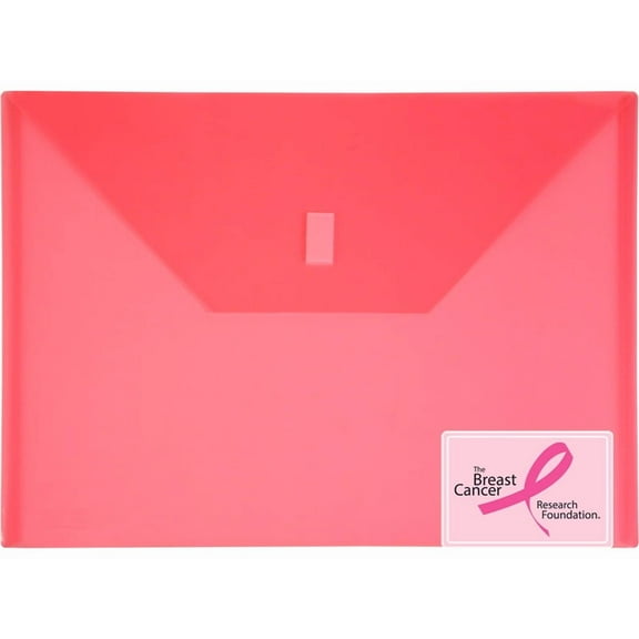 (Price/EACH)LION 22080 DESIGN-R-LINE Poly Envelope, 9-3/8" x 13"- 1 Each-Transparent Pink