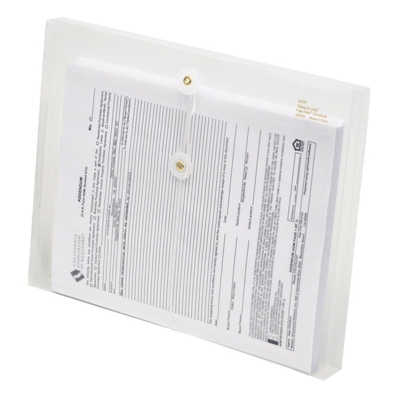 Lion Office Products, Inc STRING-A-LONG Clear Poly Envelopes LIO32030CRCT