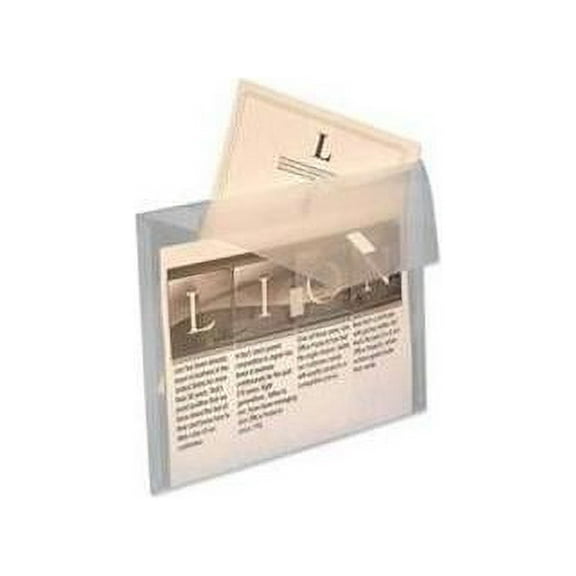 Lion Office Products Poly Envelope w/ Front Pkt Side Opening 12-1/2"x9-3/4" CL