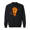 thumbnail image 1 of Lion On Fire Sweatshirt Men -Image by Shutterstock, Male 4X-Large, 1 of 4