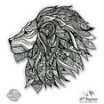 thumbnail image 1 of Lion Ornamental Drawing - 12" Vinyl Sticker Waterproof Decal, 1 of 1