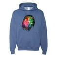 thumbnail image 1 of Lion Paint Art Splatter Abstract Art Animal Lover Unisex Graphic Hoodie Sweatshirt, Vintage Heather Blue, Medium, 1 of 3